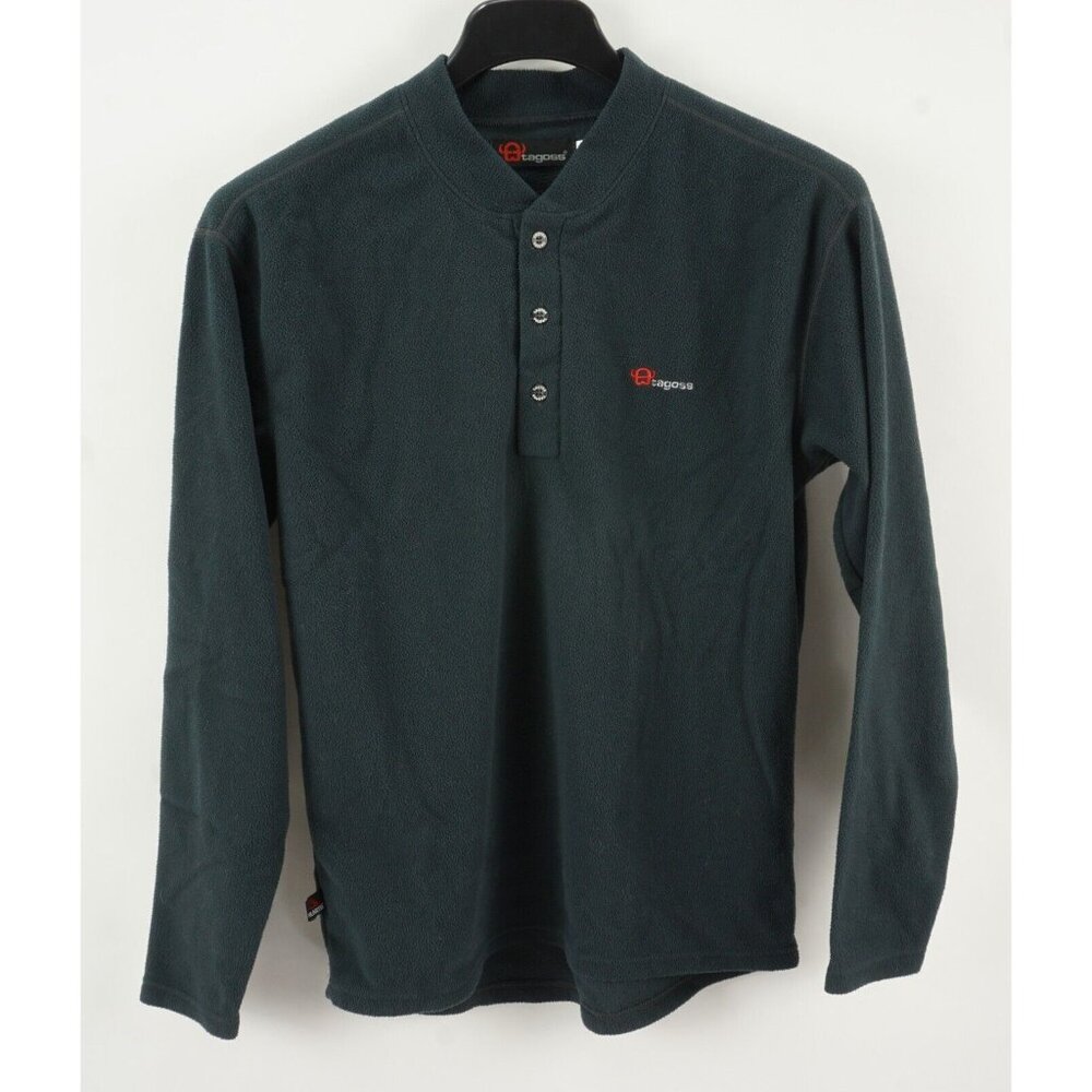 Tagoss German Made Performance‎ Outerwear Men's Medium Blue Fleece Henley Shirt